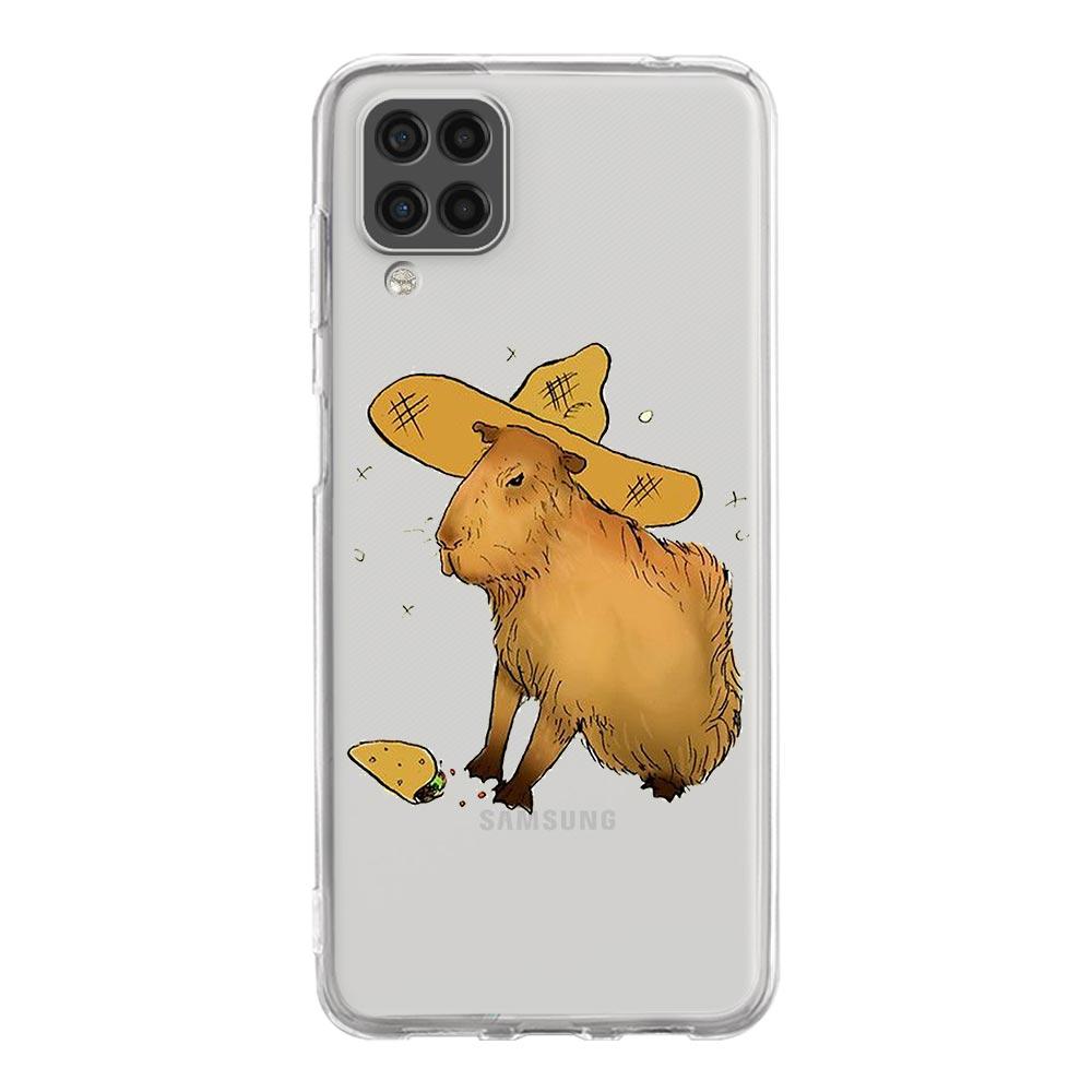 Cute Cartoon Capybara For Samsung Galaxy A51 Clear Phone Case A71 A21S A12 A11 A31 A52 A41 A32 A23 A33 A53 A73 A03S A13 5G Cover