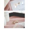Delicate Exquisite Shell Butterfly Titanium Steel Stud Earrings For Women