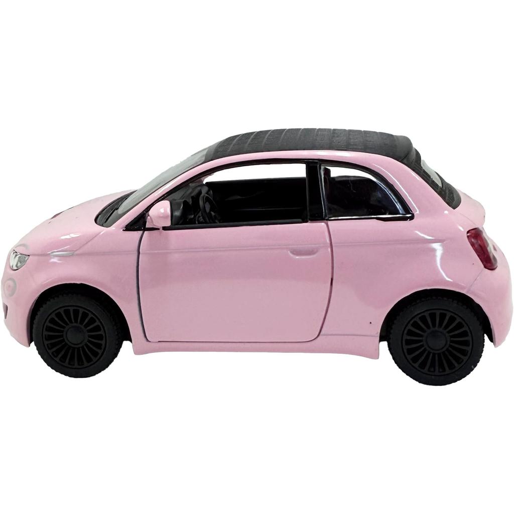 Scale Fiat 500e Kinsmart Diecast Miniature Car In Pastel Pink 1/32