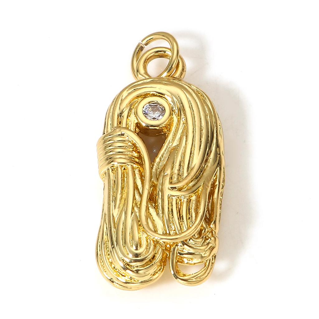1/2 Piece Brass West Cowboy Charms Pendants Boots Horseshoe 18K Gold Color Metal For DIY Making Supply Necklace Jewelry Findings