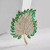 1pc Chic Maple Leaves Brooch for Women Men Rhinestone Plant Brooches Pins Jewelry Trendy Accessories Gifts