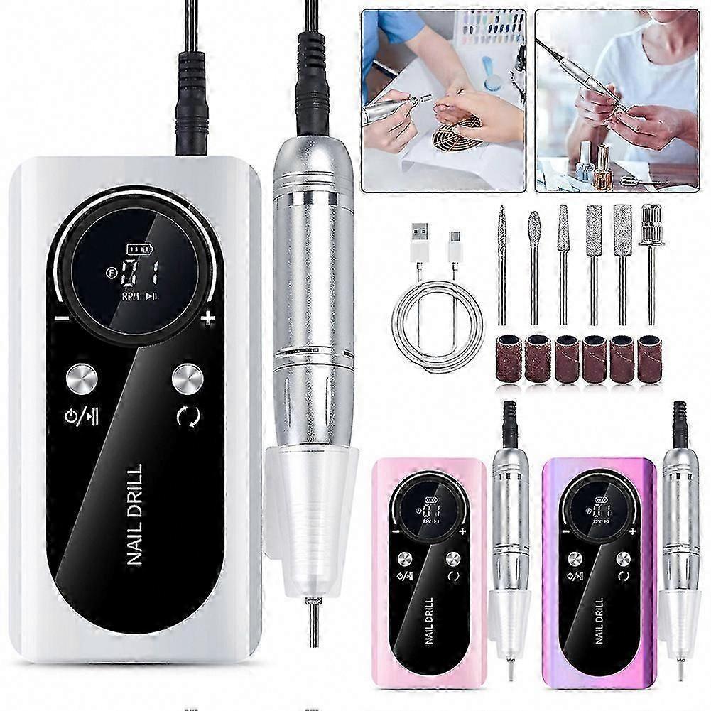 45000RPM Professional Nail Drill Manicure Pedicure Set for Hand & Foot Gel Nail Shaping Buffing Removal