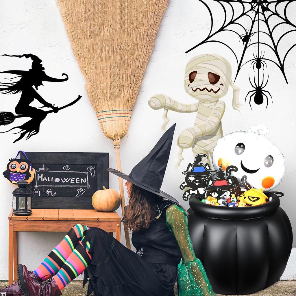 In-Stock Halloween Witch Cauldron Inflatable Ice Bucket for Party Decor