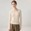 Lekasha Women's 100% Pure Cashmere Square Neck Slim-Fit Pullover
