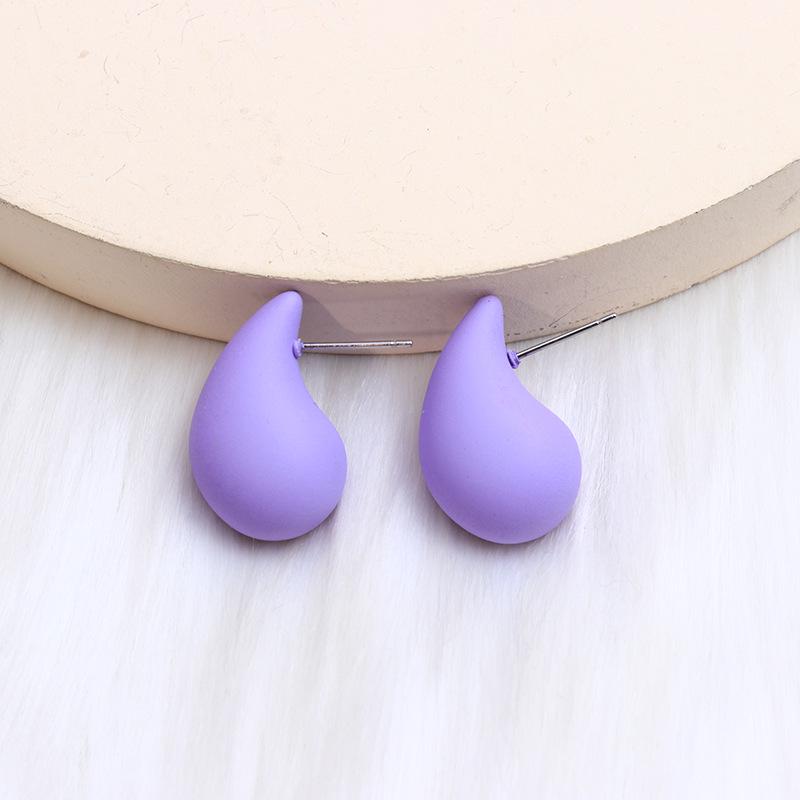 Plump Water Drop Acrylic Dangle Earrings - Simple & Fashionable Jewelry for Women