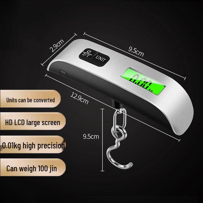 50kg Portable Digital Luggage and Fishing Hook Scale with Precision Measurement