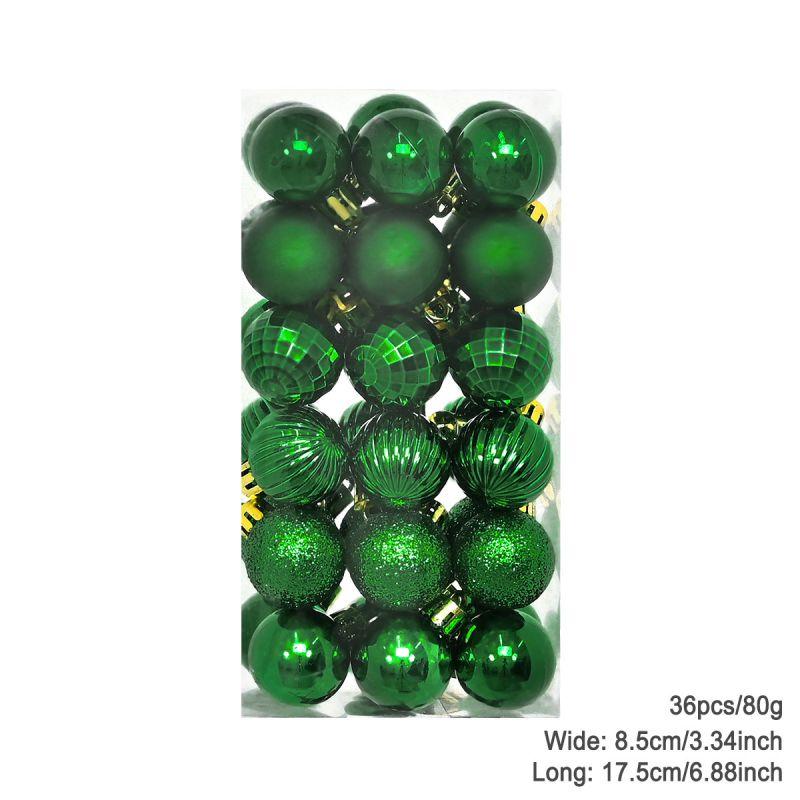 36Pcs Christmas Balls New Year Party Decoration Xmas Tree Ornaments Christmas Hanging Ornament Home Decor Gifts 3cm