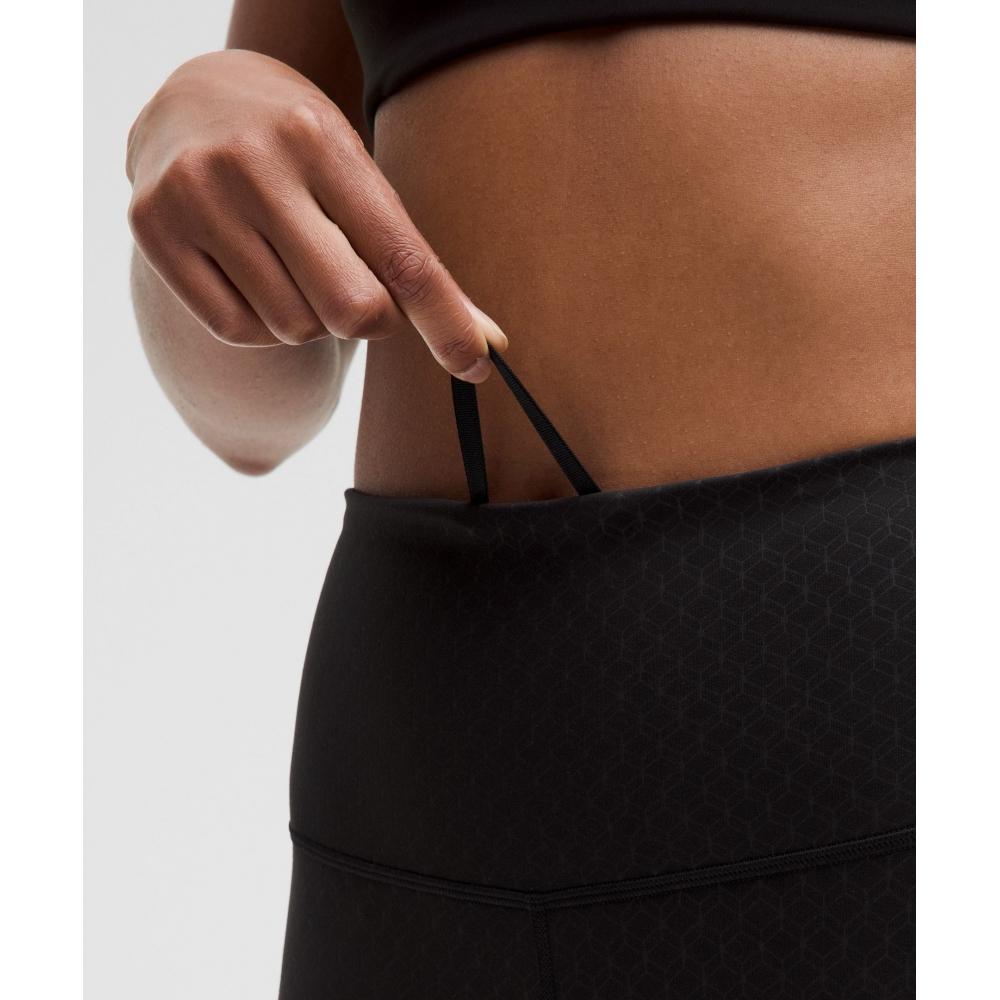 Lululemon Wunder Train High Rise Tight 25  Geo Tile Emboss Black
