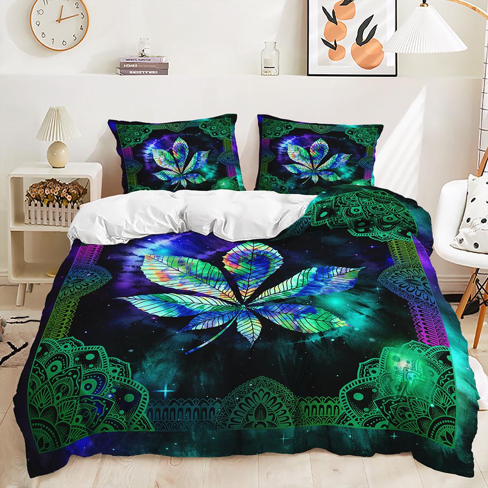 

Bed Three-Piece Patterned Animal Kit Bohemian Quilt Cover Two-Piece Bedroom 135 * 200 (two-piece set) 90g