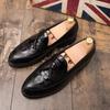 Scarpe Casual da Uomo a Calzino in Pelle con Nappe Four Seasons - Stile Britannico Trendy per Sposi e Matrimoni