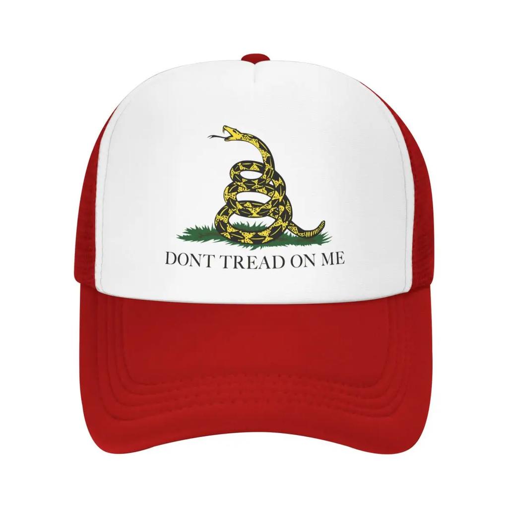 Individuelle Gadsden Flagge 'Don't Tread On Me' Baseballkappe Unisex Damen Personalisierbar Verstellbar Truckerhut Sport Snapback Papa Hüte