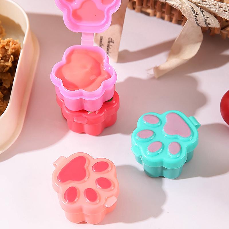 4Pcs Mini Sauce Bottle Refillable Ketchup Honey Salad Containers Bottles Portable Sauce Jars Lunch Box Dressing Dispensers Box
