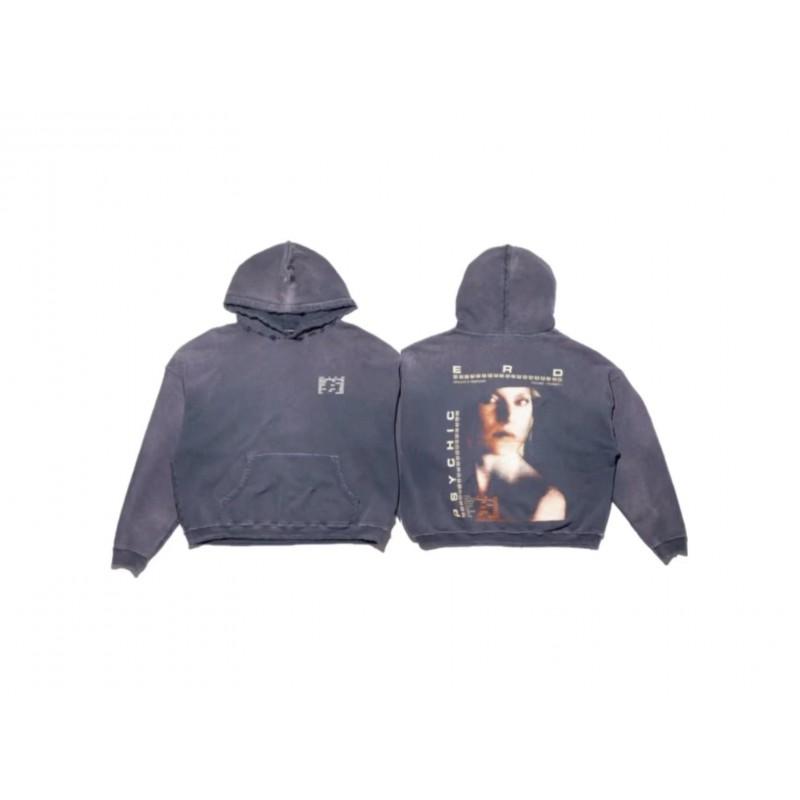 Mens Oversized Distressed Washed Hoodie With Letter Print Loose Fit Cotton Sweatshirt Fall