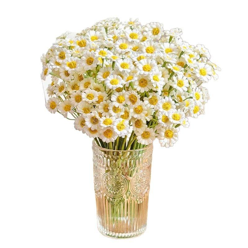 Realistic Chamomile Bouquets, Small Daisies, Artificial Flowers for Living Room and Dining Table Decoration