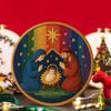 Nativity Embroidery Kit Handmade Nativity Thread Craft Christmas Ornament Embroidery Kit For Stocking Holiday Fall Halloween