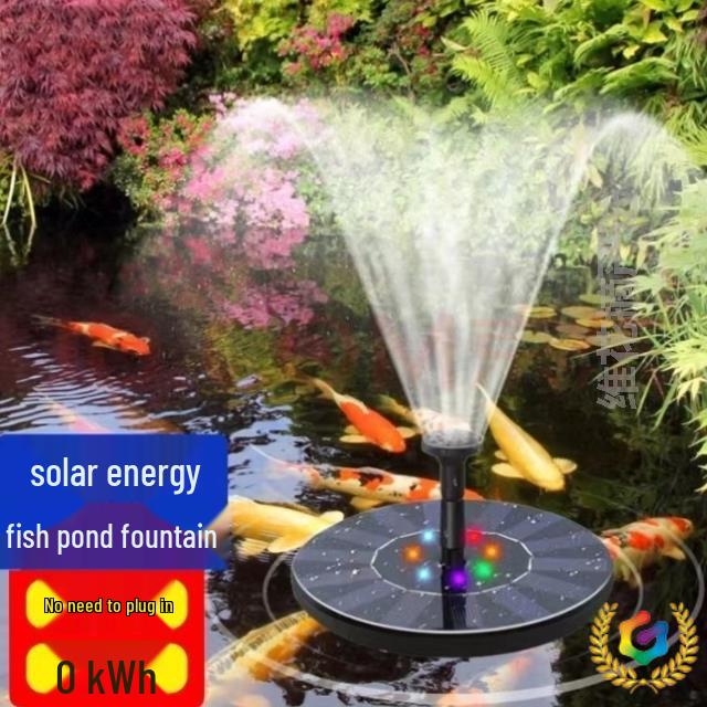 Solar-Powered Fish Pond Fountain Pump for Outdoor and Home Use