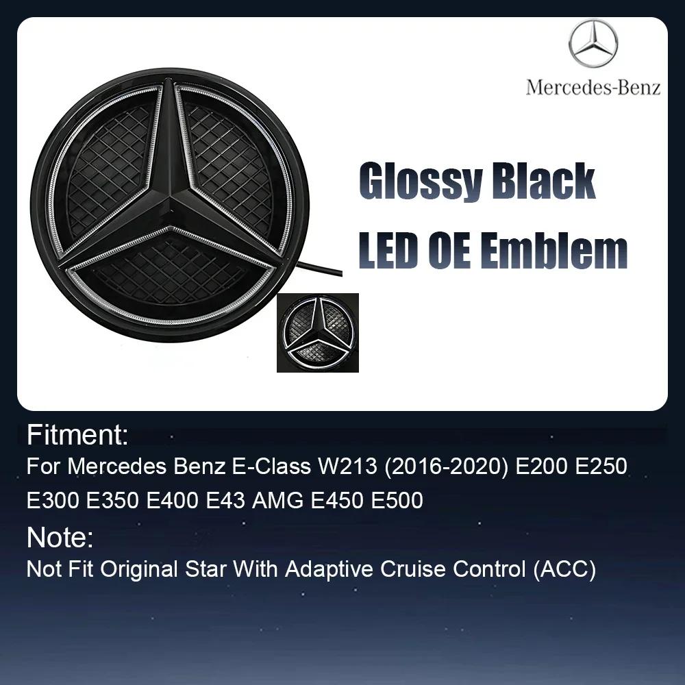 2025 Hot For Benz AMG Silver And Black OE Style Front Grill Star Emblem Chrome Logo Badge Fit For Mercedes Benz E200 E250 E300 E