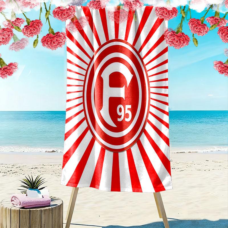 Πετσέτα Παραλίας Fortuna Düsseldorf Print, Μεγάλη Μαλακή Πετσέτα Γρήγορου Στεγνώματος για Παραλία Κάμπινγκ Κολύμπι