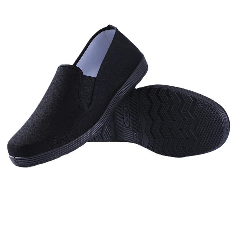 Unisex Breathable Slip-On Black Canvas Shoes