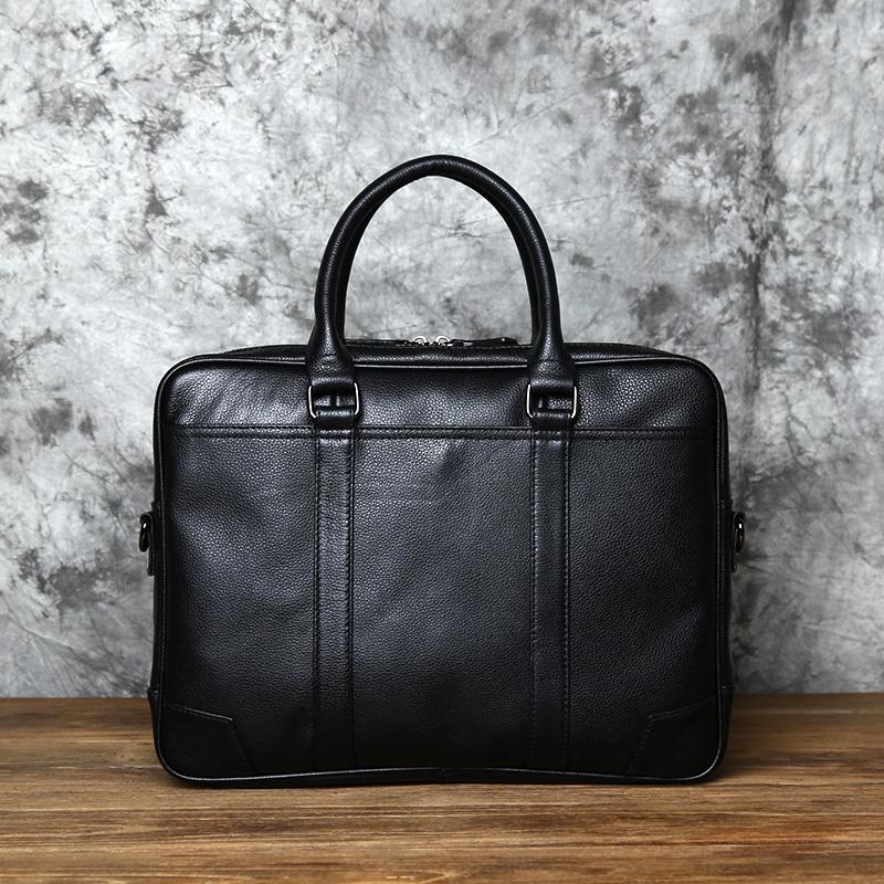 NZPJ Genuine Leather Men s Handbag Leisure Business Computer Bag Head Layer Cowhide Horizontal Style Briefcase Shoulder Bag