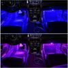 Car LED Ambient Light, Car Footlight, USB Powered, Vehicle Universal Decorative Light, Sound Reactive,