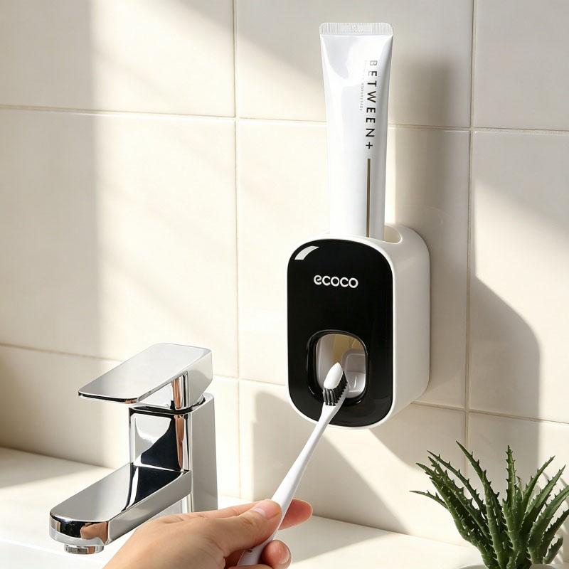 Wall Mount Automatic Toothpaste Dispenser Waterproof Toothpaste Squeezer Bathroom Toothbrush Holder Accessories