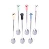 Stainless Steel Dessert Spoon Cat Paw Long Handled Ice Spoon New Tea Spoon