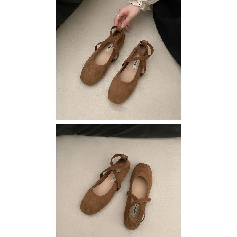 Flat Shoes Women Summer Pink Ballet Shallow Mouth Flats Sole Single Shoe Women's Soft Soled Mary Jane Shoes Pumps Zapatos