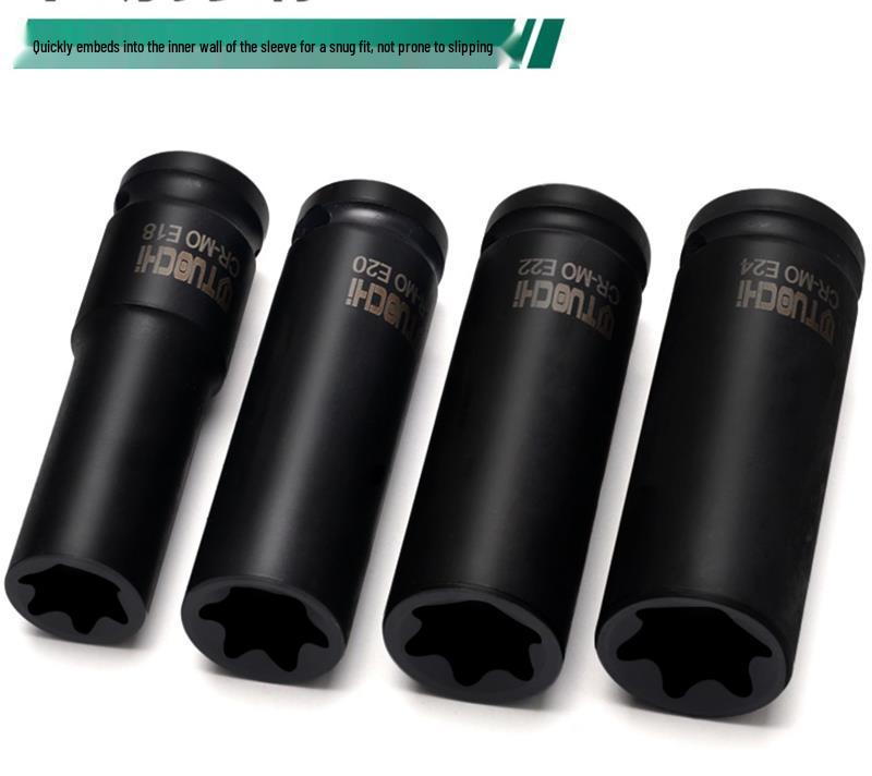 19-teiliges verlängertes E-Typ Torx-Steckschlüsselsatz mit 1/2-Zoll-Antrieb und Innenverzahnung