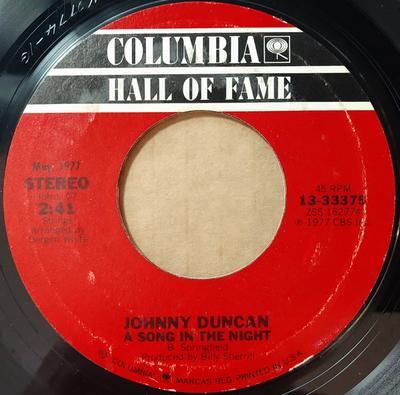 7inch Record JOHNNY DUNCAN, JANIE FRICKE - A Song In The Night / Come A Little 1333375 Columbia US Folk Used