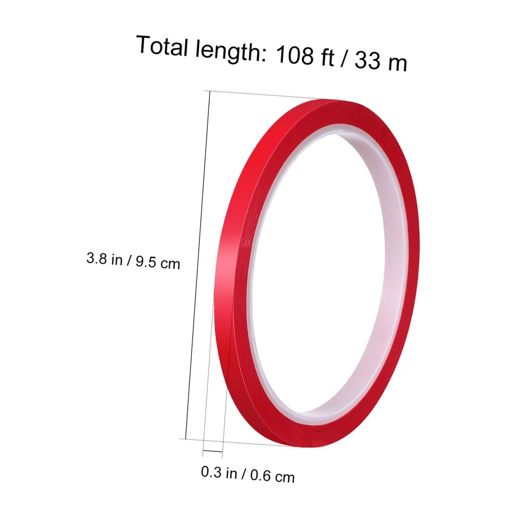 Lurrose 1 Roll Car Decoration Strip Red Pinstripe Tape Auto Trim Adhesive Colored Tape
