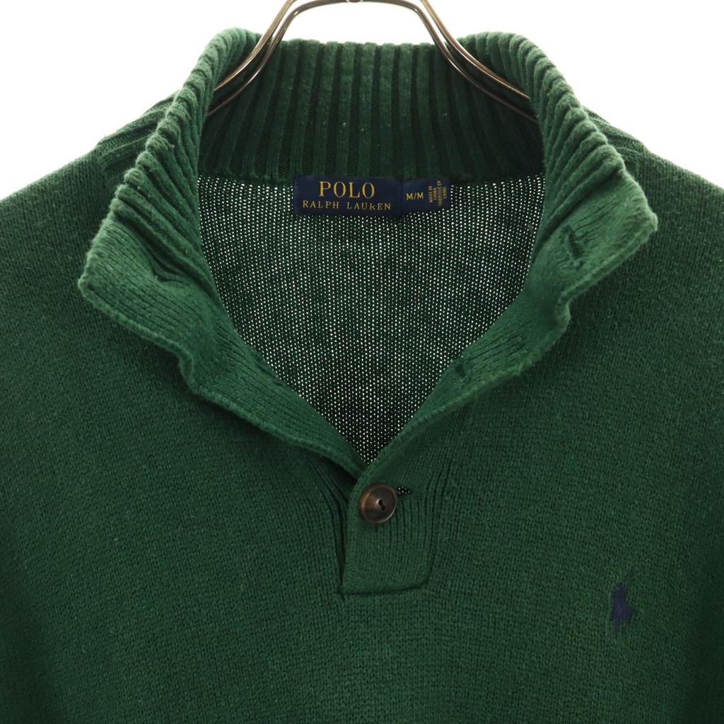 Polo Ralph Lauren Long Sleeve Sweater M Green Knit Men's Used