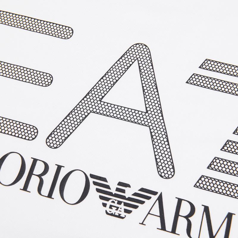 Emporio Armani EA7 FW21 Casual Letter Round Neck Long Sleeve T-Shirt Men tops White 3KPT64-PJ03Z-1100