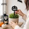 Witch Hat Flower Pot Decor 5Pcs Halloween Planter Stakes Acrylic Garden Sign for Outdoor Yard Lawn Backyard Indoor Potted Plant Accessories