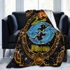 Cartoon Cancer Birthday Blanket Constellations Throw Blankets Soft Horoscope Astrology Flannel Throw Blanket Zodiac Sign for Bed