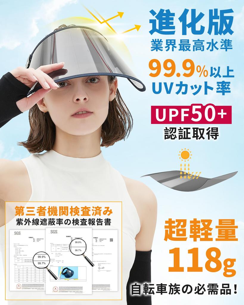 GOKEI Wide Brim Sun Face UV Sun Hat with Arm UPF UV Sun Sun Blue Visor, Visor, Long, Women's, Protection, Cycling, Covers, 50+, Protection, Visor,