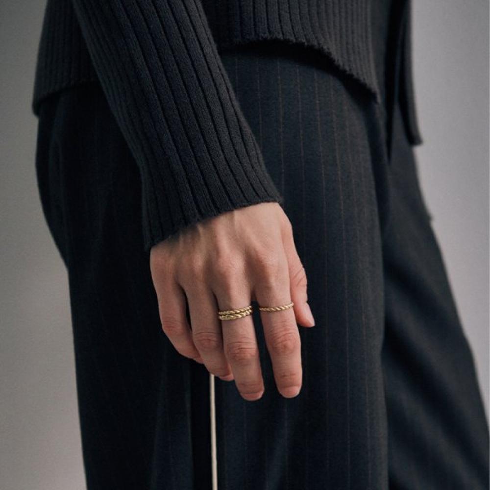 Cinq.Silver.212 925 Silver Bout Ring  Gold 