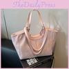 Color Simple Solid Ladies Bag Zipper Closure Interior Pockets Casual Bags Travel