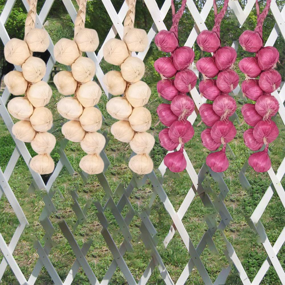 6Pcs Fake Garlic String Decoration Lifelike Multi-Color Kitchen Accent Kitchen Decor For Rustic Or Modern Interiors