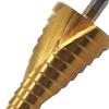 Titanium-Plated Spiral Groove Step Drill Bit Set (4-32mm, 4-20mm, 4-12mm) - Hex Shank Hole Expander