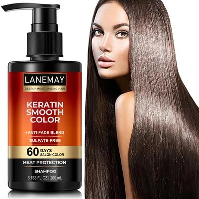 Keratin Smooth Color Shampoo-Clean, Smooth And Soft Hair-Strengthening The Hair Roots-Reduce Breakage And Split Ends-Care Dry & Damaged Hair, 200ml