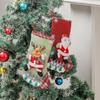 Christmas Stockings Cute Large Linen Drawstring Reusable Candy Storage Gift Packing Tree Hanging Fireplace Xmas Holiday Decor