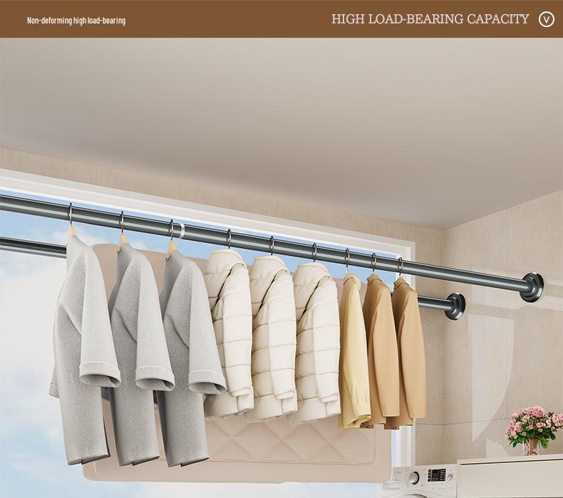 Universelle rostfreie Aluminium-Teleskop-Vorhangstange: Langlebig, Einfach zu installieren für Schlafzimmer und Badezimmer.