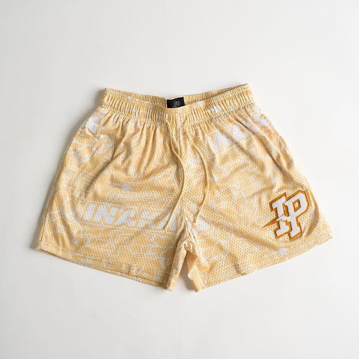 Amerikanische Trendige Herren Kniehohe Retro Netz Basketballshorts