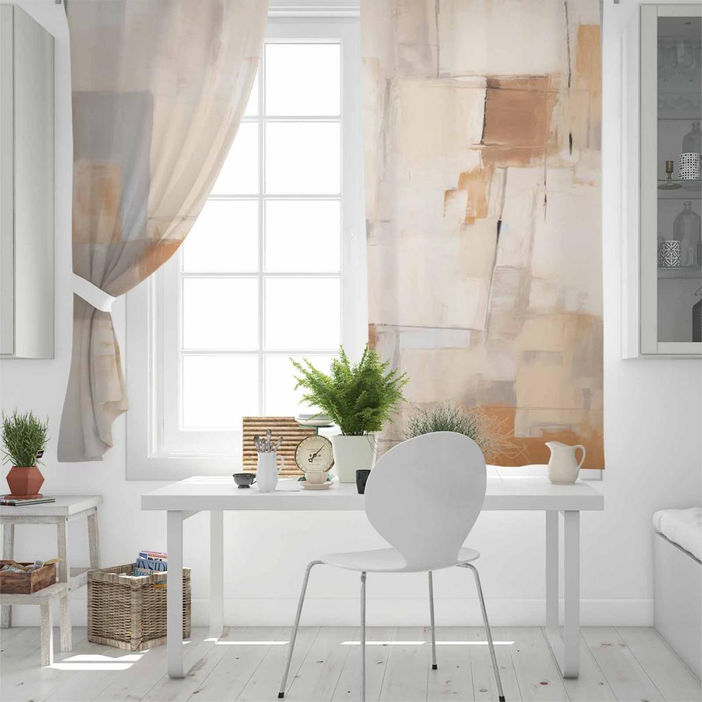 Brush Color Block Abstract Watercolor Blackout Curtains For Living Room Bedroom Window Treatment Blinds Drapes