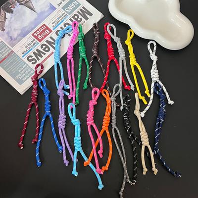 Women's DIY Handwoven Jewelry Phone Lanyard Charm Keychain Pendant Accessory