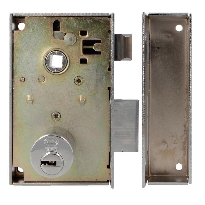 Serrure en applique - AMIG 75N - Acier - Chromé brillant - Gauche