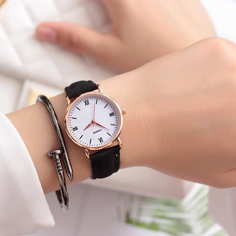 Atmospheric Fashion Pink Men'S And Women'S Watches Student Thin Belt Small Dial Small Simple Trend Spring