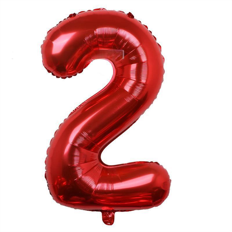 32 Inch Digital Aluminum Film Balloon, Medium Digital Gold Silver Red Black Gradual Change Color Birthday Decoration Wedding Party Balloon