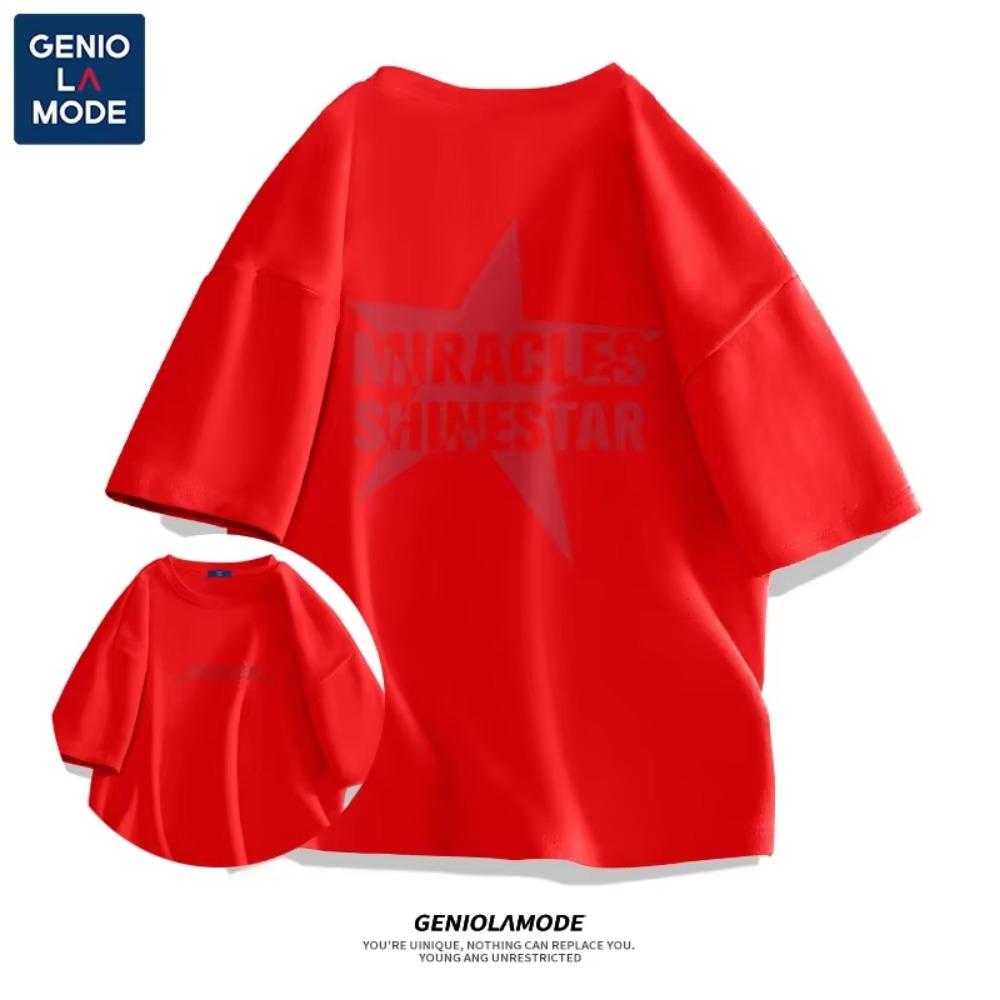 Letní móda Retro pánská anglická písmena těžké váhy 100% bavlna s kulatým výstřihem s potiskem Vysoce kvalitní neformální tričko Fitness Street